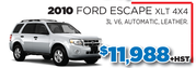 2010 Ford Escape XLT 4x4 for Sale in Toronto