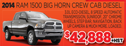 2014 Ram 1500 Big Horn Crew Cab Diesel Toronto