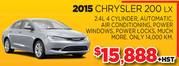 2015 Chrysler 200 LX for Sale in Toronto